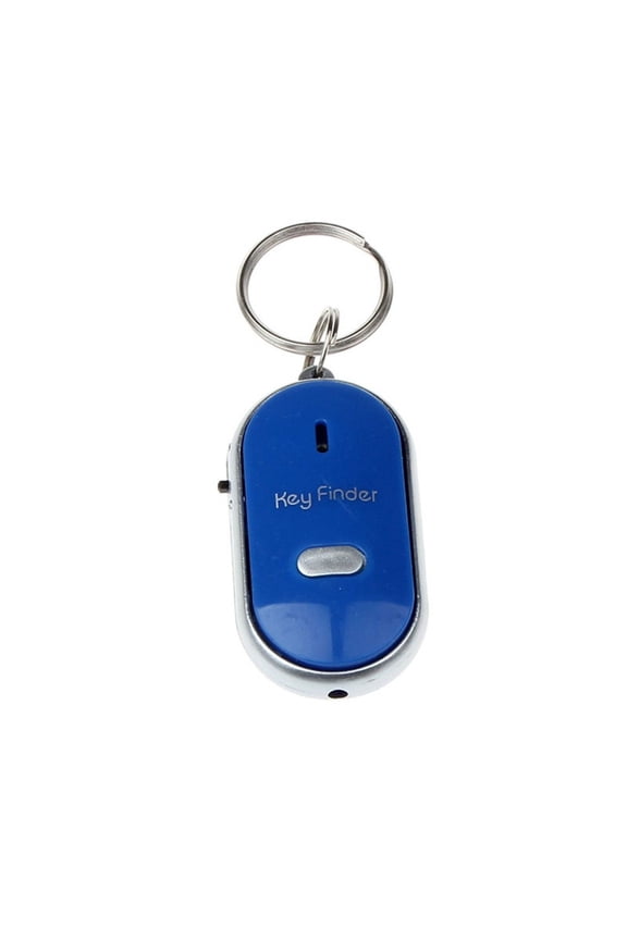 Whistle Key Finder Voice Control Car Keychain Mini Key Anti-Lost Tracer Finder with LED Light Suitable for Key Wallet Cellphone(Blue)