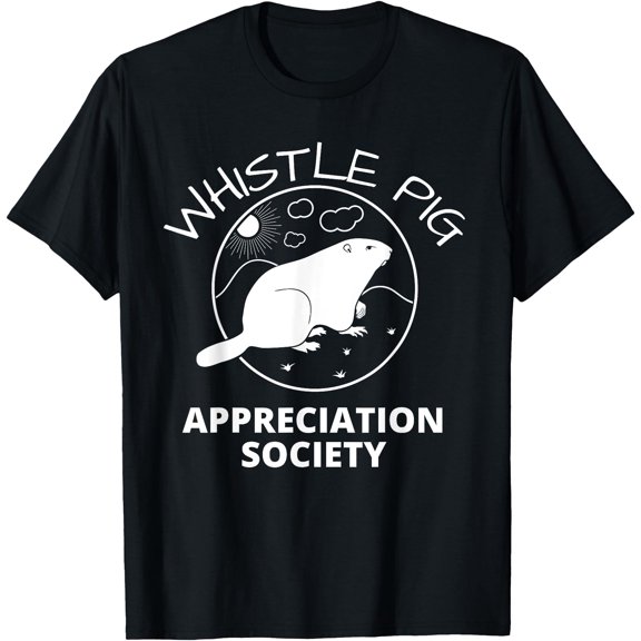 Whistle Pig Appreciation Society Groundhog Softstyle Unisex T-Shirt,Black Color,Size 3T