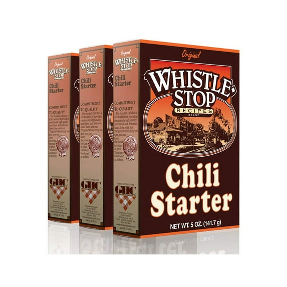 Whistle Stop Cafe Recipes Brand Chili Starter Mix, 3-Pack 5 oz Box