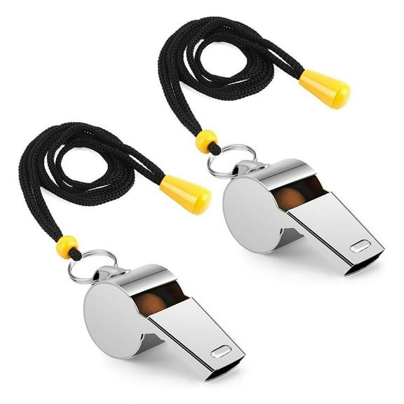 Whistle, Whistle for Coaches, Stainless Steel Whistles -Whistle Whistle for Teachers Loud Crisp Sound 2PCS