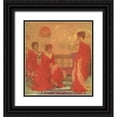 thumbnail image 1 of Whistler, James McNeill 12x13 Black Ornate Wood Framed with Double Matting Museum Art Print Titled - Harmony In Flesh Colour And Red 1869, 1 of 4