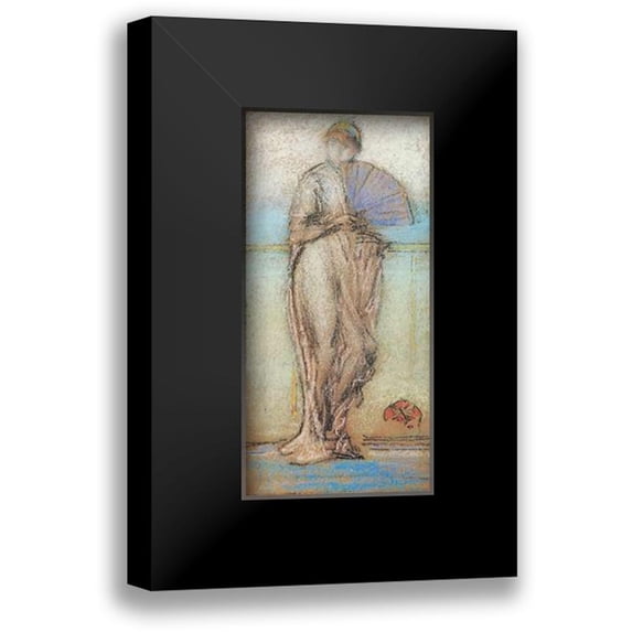 Whistler, James McNeill 14x24 Black Modern Framed Museum Art Print Titled - Resting 1870
