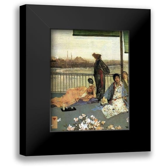 Whistler, James McNeill 15x18 Black Modern Framed Museum Art Print Titled - The Balcony 1864
