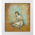 thumbnail image 1 of Whistler, James McNeill 20x22 White Modern Wood Framed Museum Art Print Titled - A Seated Figure 1870, 1 of 4