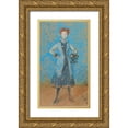 thumbnail image 1 of Whistler, James McNeill 20x32 Gold Ornate Wood Framed with Double Matting Museum Art Print Titled - The Blue Girl 1872, 1 of 4