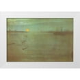 thumbnail image 1 of Whistler, James McNeill 32x22 White Modern Wood Framed Museum Art Print Titled - Nocturne Blue And Gold Southampton Water 1872, 1 of 4