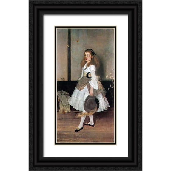 Whistler, James McNeill 9x14 Black Ornate Wood Framed with Double Matting Museum Art Print Titled - Cicely Alexander