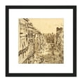 thumbnail image 1 of Whistler Saint James's Street London June 1878 Etching 8X8 Inch Square Wooden Framed Wall Art Print Picture with Mount, 1 of 4