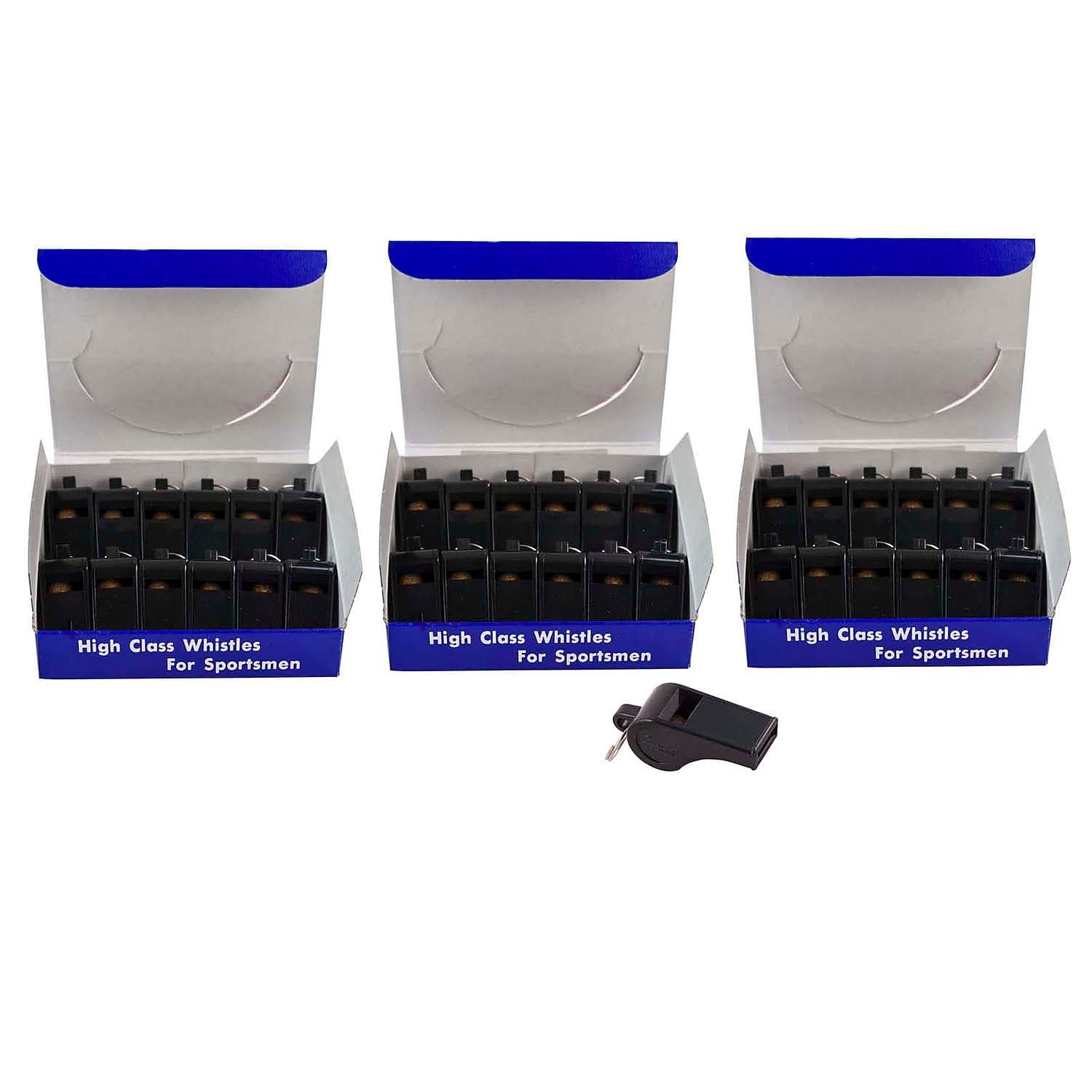 Champion Sports Whistles Black 12 Per Pack 3 Packs (CHS601-3)