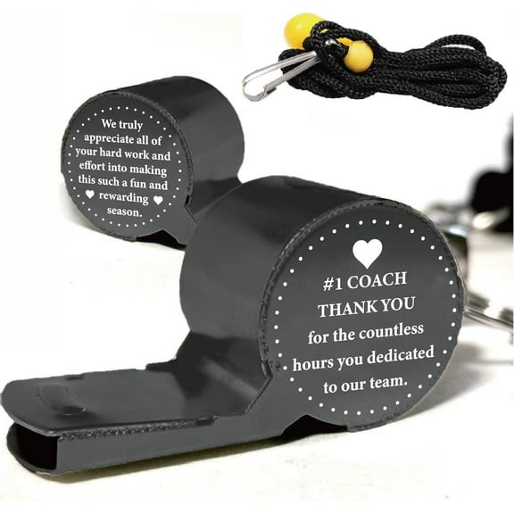 Whistles Sports Stainless Steel Whistle Coach Referee Emergency Laser-Engraved Loud Dog Whistles for DIY Recall PE Class Outdoor Activities with Lanyard Gift for DIY Coach Teacher's Day 2x0.8 Inch