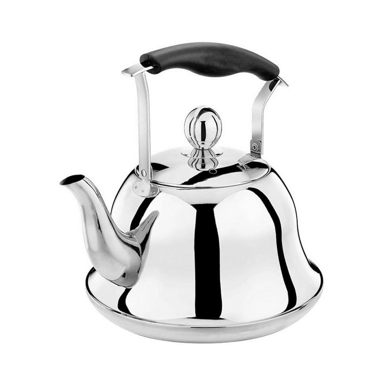Induction Kettle Whistling Tea Kettle Whistling Kettle Heat Collecting Pot  Bottom Large Capacity Stainless Steel Teapot for Various Stoves for Stove