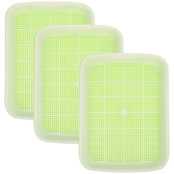 AntiGuyue 3Pcs Premium Nursery Tray Hydroponic Germinating Tray Garden Plastic Nursery Tray