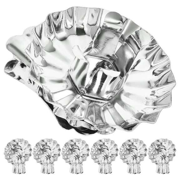 Soimiss 36Pcs Metal Silver Candle Stand Clips with Clip Base for Secure Christmas Tree Candles