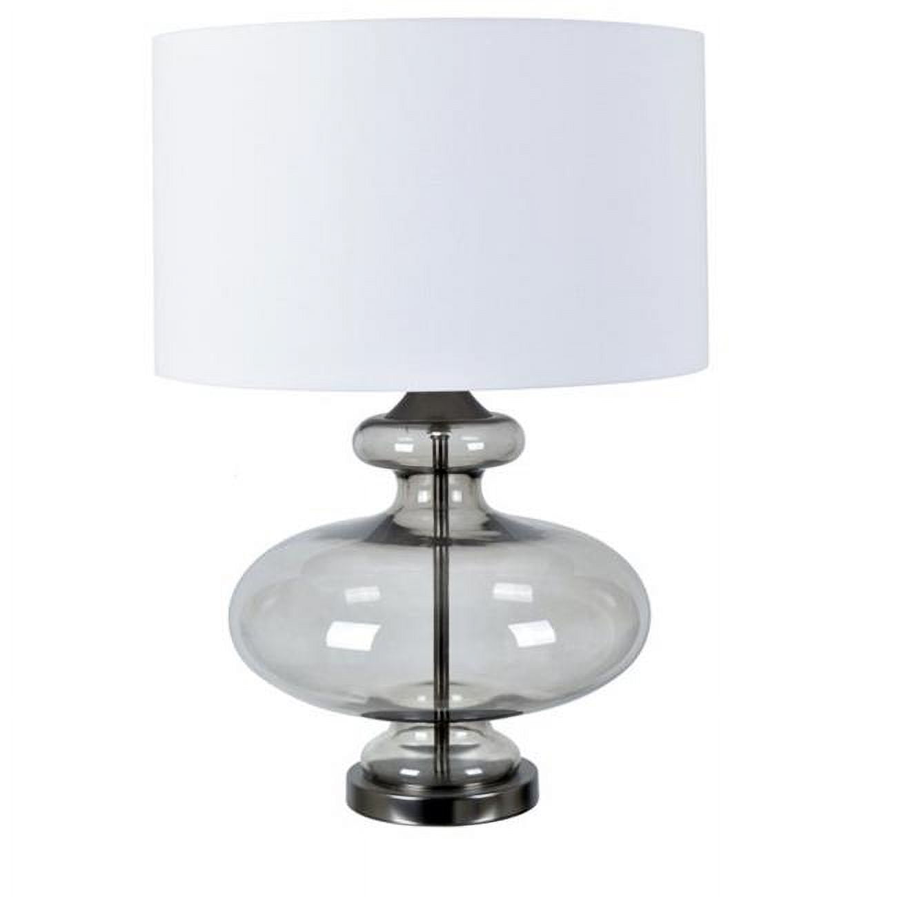 Whitaker Large Scale Shapely Glazed Lamp Black Glass