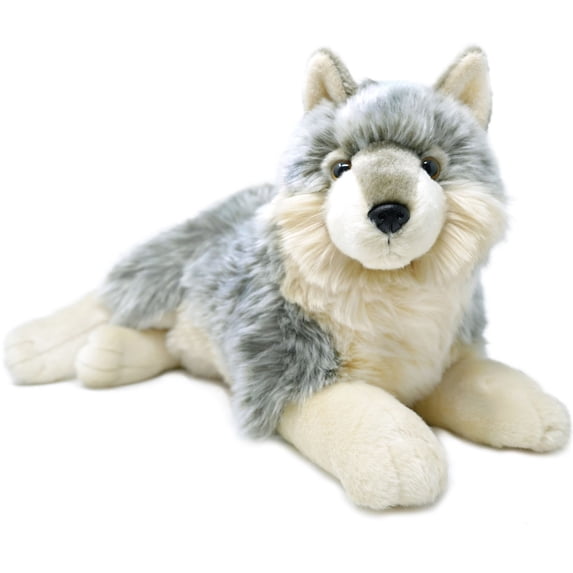 Whitaker The Wolf - 14 Inch Stuffed Animal Plush Dog - by TigerHart Toys