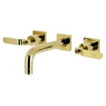 thumbnail image 1 of Whitaker Two-Handle Wall Mount Bathroom Faucet, Polished Brass, 1 of 1
