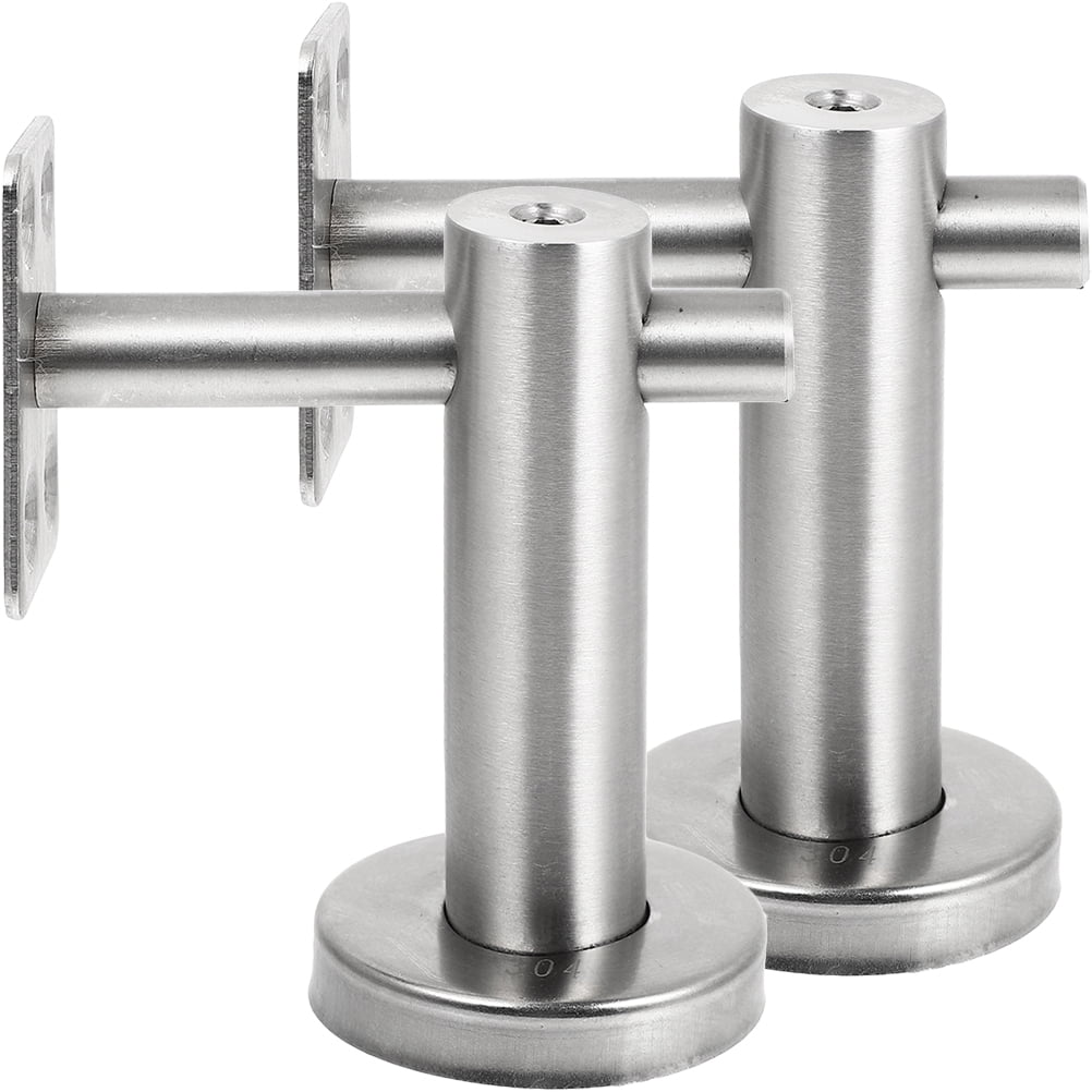 UNOMOR Staircase Safety Handrail Bracket Silver 2Pcs 3.1X3.1in ...