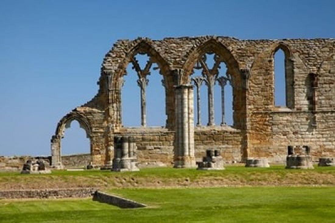 Whitby Abbey ruins (built circa 1220) Whitby North Yorkshire England Canvas Art - David Wall DanitaDelimont (19 x 12)