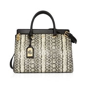 Whitby Snake-Embossed Leather Satchel