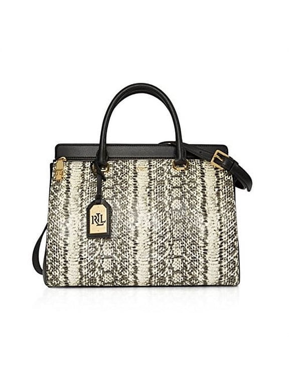 Whitby Snake-Embossed Leather Satchel