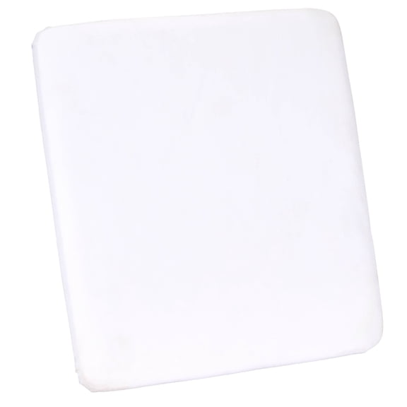 White 0.75" Vinyl Panel Cushion with SlipNot™ Technology for Clear Folding Chair by Chivari