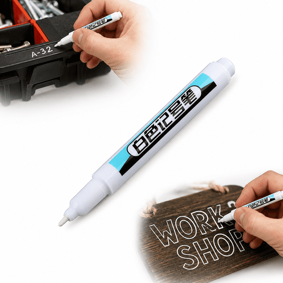 White 1.0mm Fine Tip Marker Pen for Woodworking Notes, Craft Lettering, Outlining and Surface Marking, 1 Count