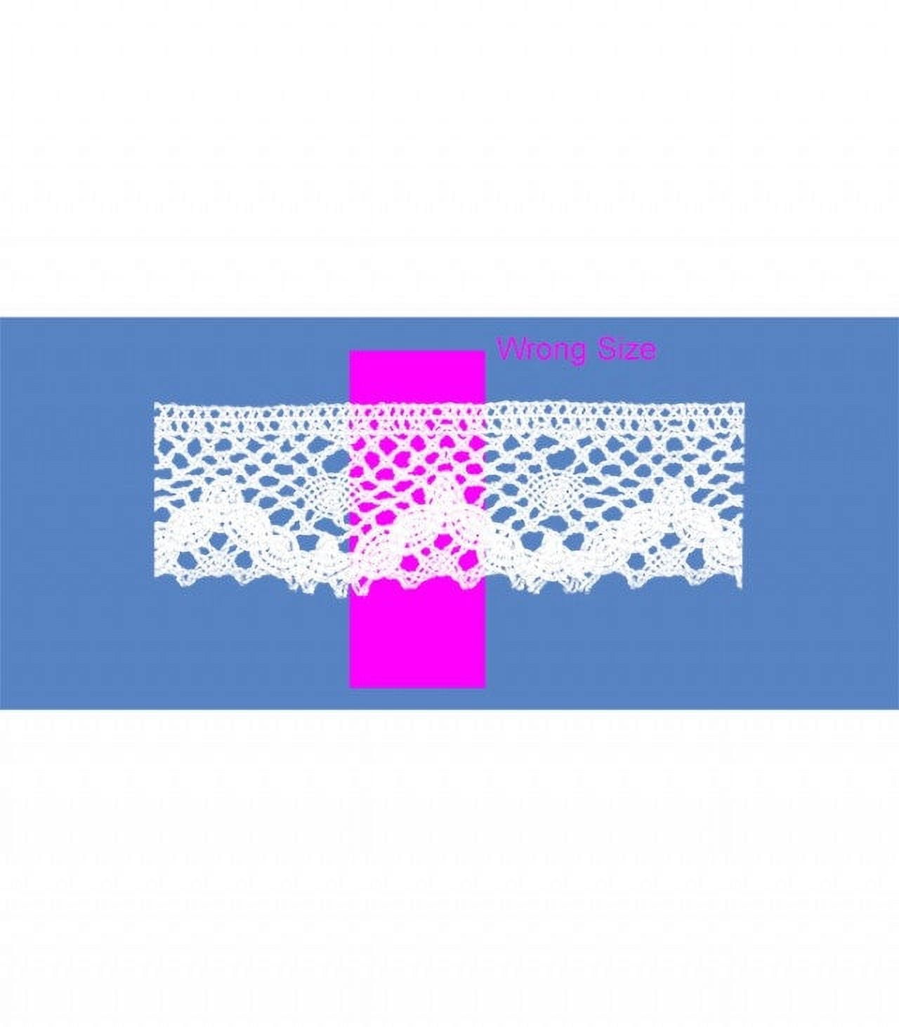 White 1-1/2 Inch  100% Cotton Cluny Lace Edge