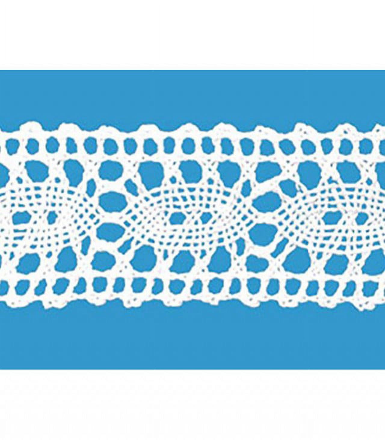 White 1-1/4" Oval Cluny Lace  Insert