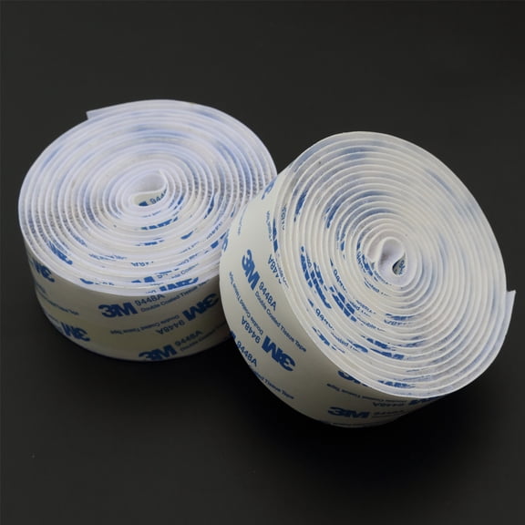 White 1.5-Inch Heavy Duty Sticky Back Tape 10FT Self Adhesive Hook and Loop Fastener for Home & Auto