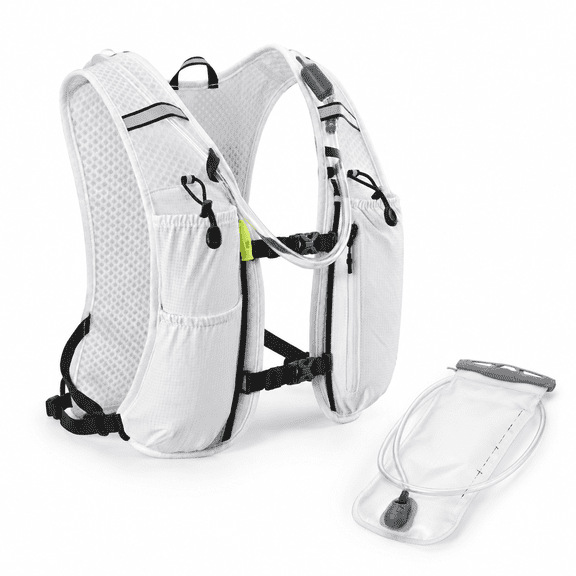 White 1.5L Hydration Pack Running Vest for Trail Running Hiking Cycling