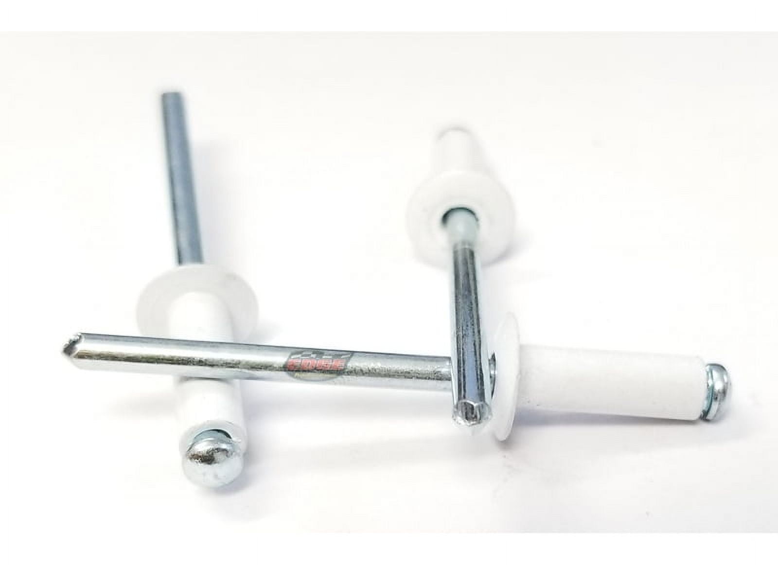 White 1/8" Aluminum Steel Mandrel Pop Rivets 50 ct Racing Fasteners