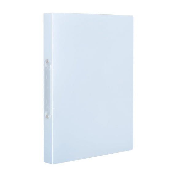 White 1 Inch 3 Ring Binder, Flexible Plastic Binder with Metal Round Rings, Cute Soft Cover School Binder for Students, Letter Size Document Organizer, Classroom Essentials, Home Office Supplies