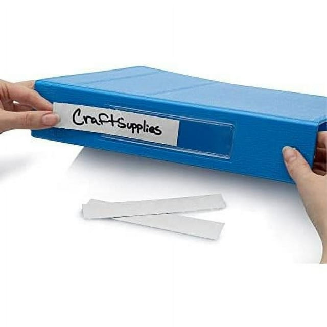 White 1 Inch Binder Spine Insert Cards, 5.25 X .6875 Inch, Pack Of 100