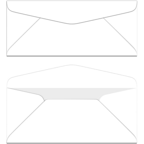 White #10 Business Color Mailing Envelopes | 4 1/8 X 9 ½ inches | 24lb Bond Bright Color Paper (90 GSM) | 50 Envelopes Per Pack