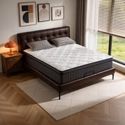 White 10 inch Twin Size,Ergonomic Design,Mattress Memory Foam Pocket Spring,Hybrid Mattress, Medium Firmness, Lumbar Support,Pressure Relief,Best Choice for Family Happiness,Bed Mattress in a Box