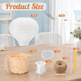White 10 Pack 12 Inch Reusable Paper Hot Air Balloon Lantern Decor Set ...