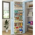 thumbnail image 1 of "White 10-Tier Over The Door Pantry Organizer, Pantry Organization and Storage, Metal Hanging Adjustable Basket, Wall Spice Rack Seasoning Shelves, Home & Kitchen Essentials ", 1 of 9