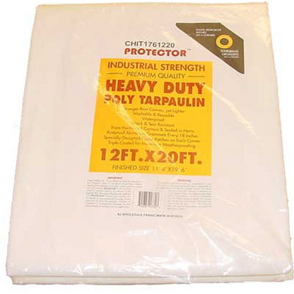 White 10 X 20 Foot Tarp Covers Heavy Duty 10X20 Foot New