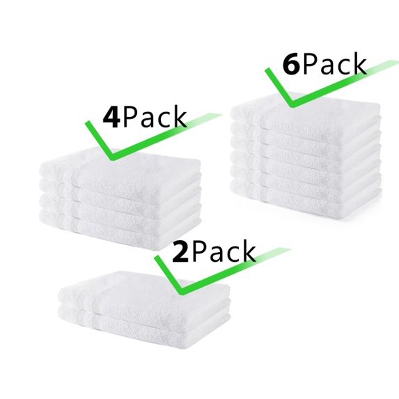 White 100% Cotton 1 Pack, 2 Pack, 4 Pack, 6 Pack, BathSheets Hotel & Spa Quality