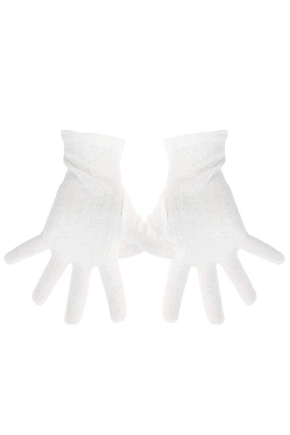 White 100% Cotton Gloves for Eczema Small Bulk 12 Pairs,Thin Dry Hand Therapy Gloves Moisturizing Women Night Sleeping