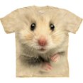 thumbnail image 1 of White 100% Cotton Hamster Face Realistic Graphic T-Shirt, 1 of 2