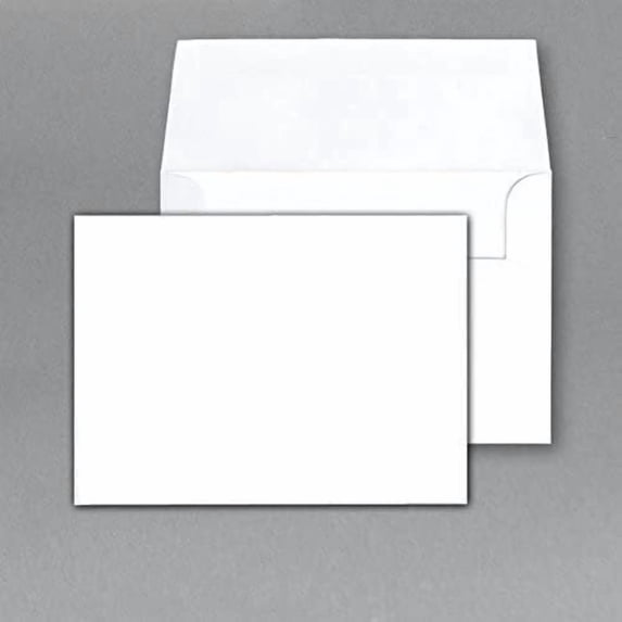 White 100 LB. Blank Note Cards & Envelopes Size: (A2) 4 1/4 X 5 1/2 ...