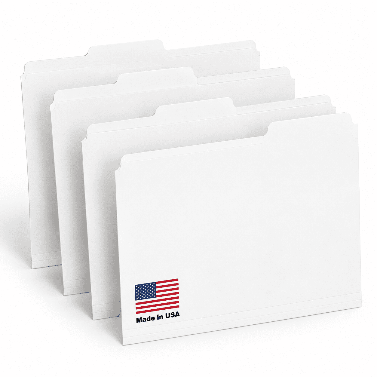 Document Folder Simple White 100-Pack Letter Size 1/3-Cut Tab Manila File Folders for Office ...