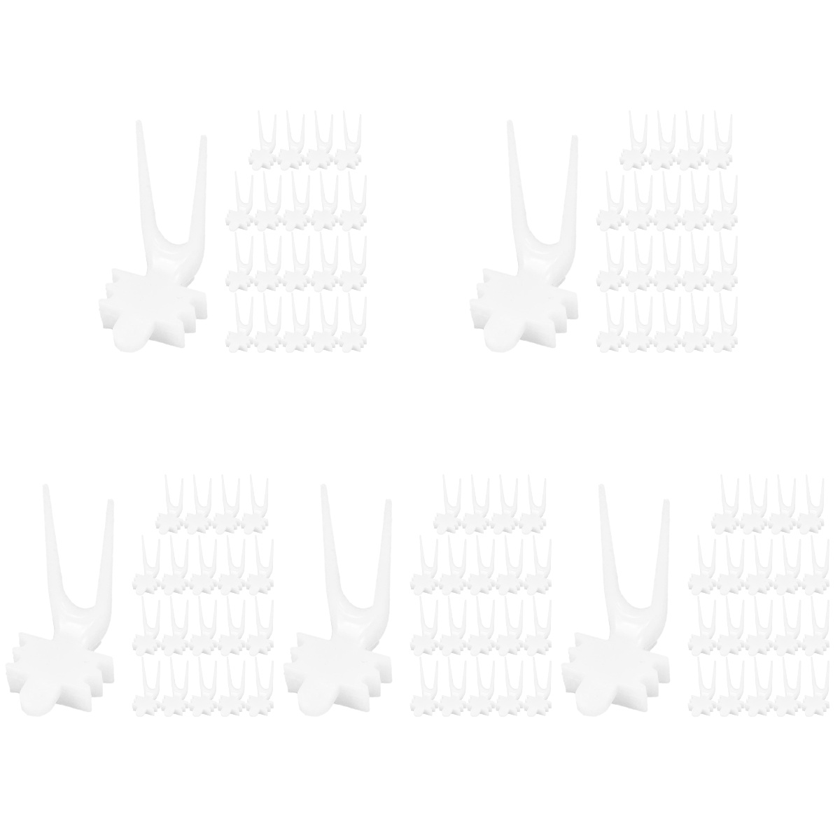White 100 Pcs Plastic Guinea Pig Toys Accessories for Bird Cages with
