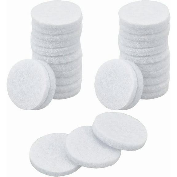 White 100Pcs 20mm Round Aromatherapy Diffuser Refill Pad Essential Oil Diffuser Replacement Refill Pads Microfiber Absorbing Circle Essential Pads for Diffuser Necklace Vent Clip Home Car