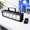White 100W Sound Activated LED Strobe Light with Remote Control for DJ ...
