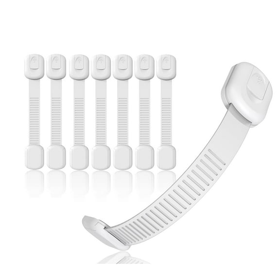 White 10PCS Baby Locks Cabinet Locks for Babies Multi-Use Baby Proofing Cabinets for Fridge Latches Drawers Dishwasher Cupboard, Child Safety Cabinets Locks