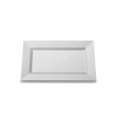 thumbnail image 1 of White 12.75" Rectangle Plastic Dinner Plates 10ct., 1 of 1