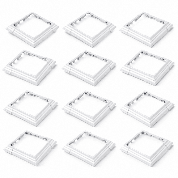 White 12 Pack Adjustable 6x6 Inch Vinyl Column Skirt Decking & Fencing Hardware
