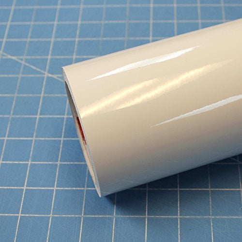 12" x 10 Ft Roll of Glossy Oracal 651Vinyl for Craft Cutters and Vinyl Sign Cutters (White)